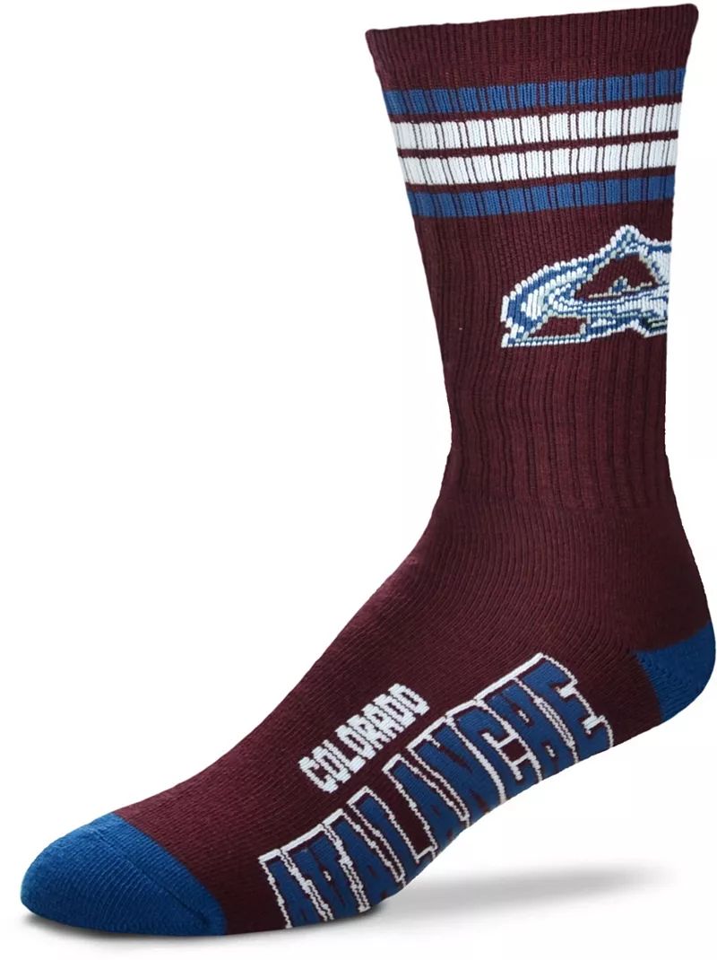 

Носки Deuce Crew с 4 полосками Colorado Avalanche для босых ног For Bare Feet