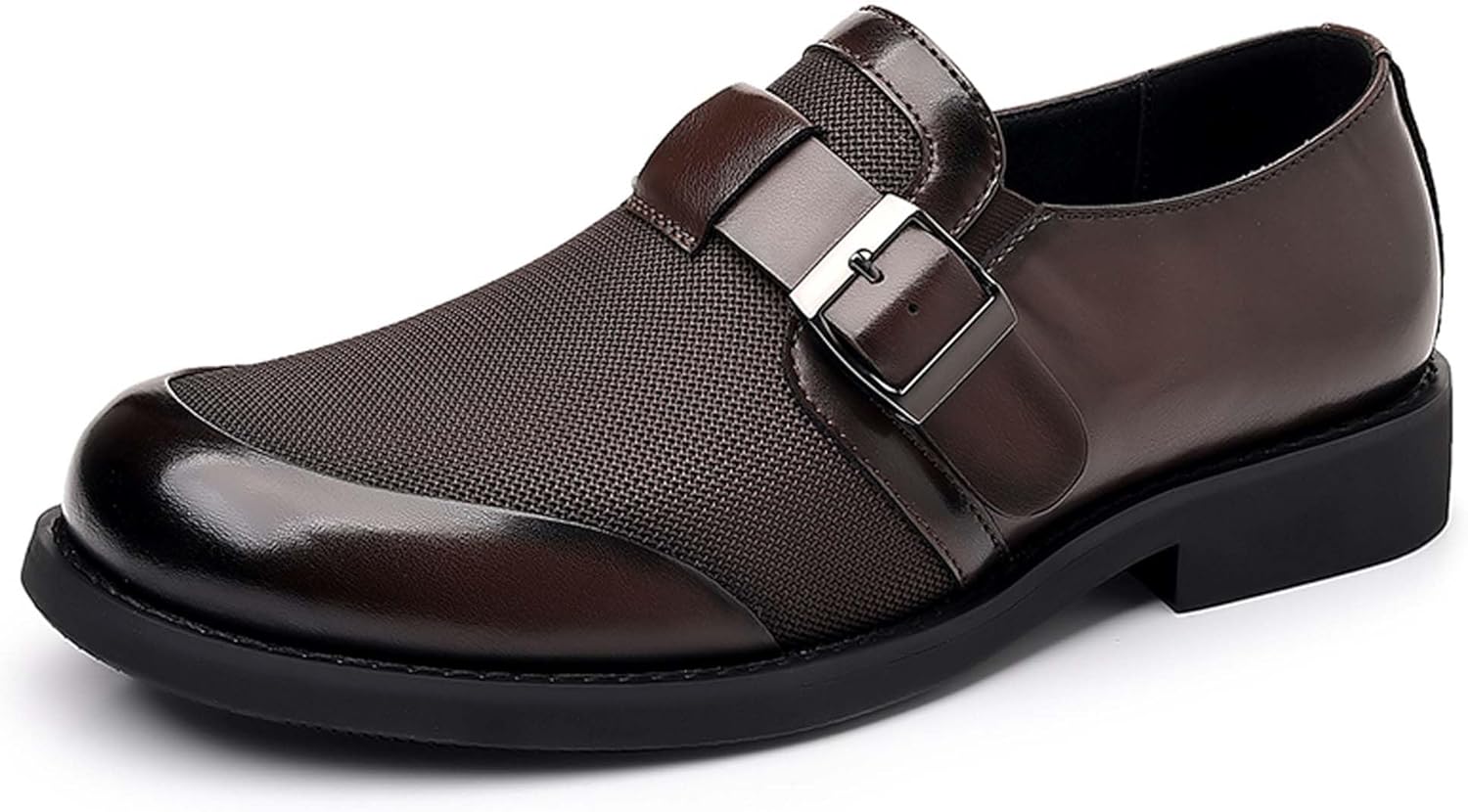 

Мужские лоферы с верхом из дышащей сетки, деловые формальные кожаные туфли, противоскользящие, легкие, повседневные, униформа, формальные туфли, стиль городского джентльмена Generic, коричневый