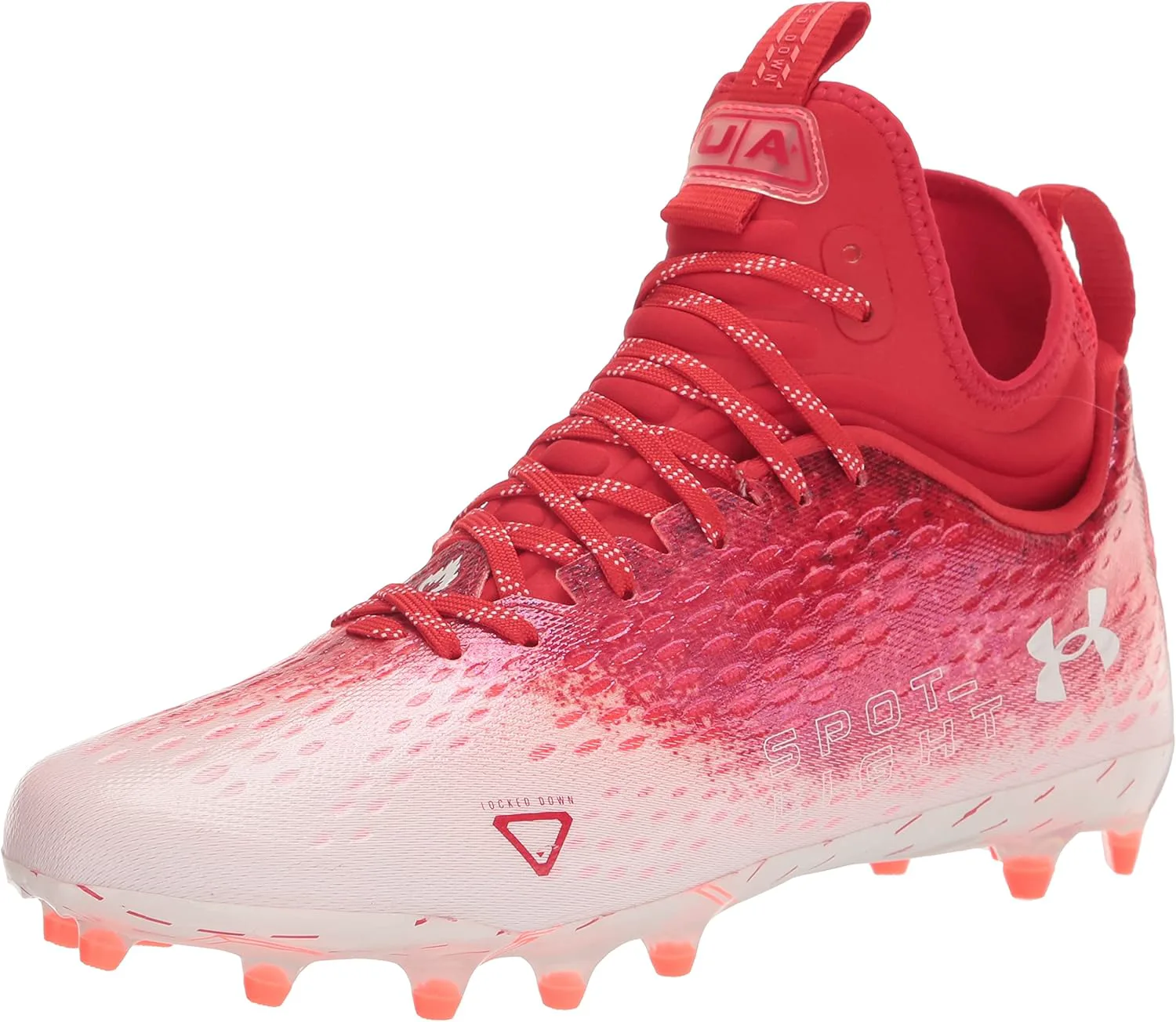Футбольные бутсы Under Armour Men's Spotlight Lux Mc 2.0, красно-белый — фото 3