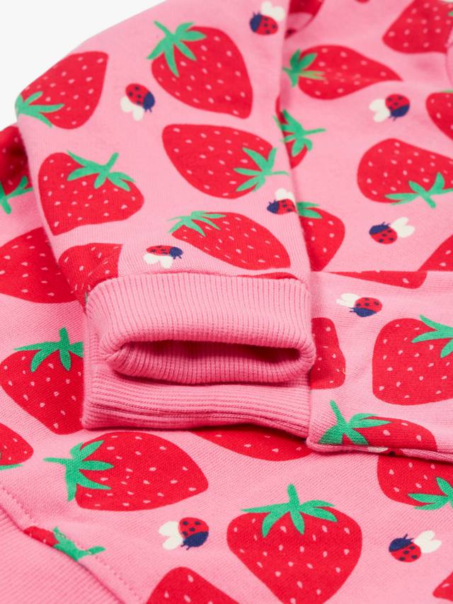 Детский джемпер из чистого органического хлопка easy on strawberry Frugi, цвет Pink/Red — фото 3