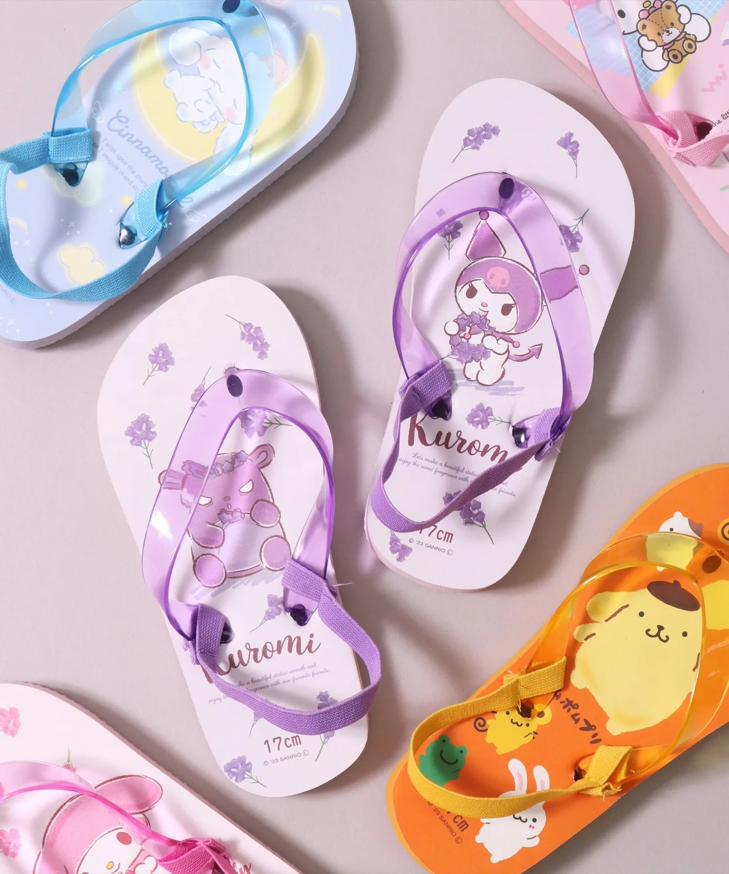 Детские пляжные сандалии с резинкой на пятке Sanrio Kids Beach Sandals фиолетовые