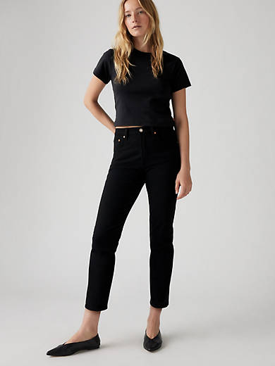 

501 Оригинальные укороченные женские джинсы Levi's, цвет Black Sprout