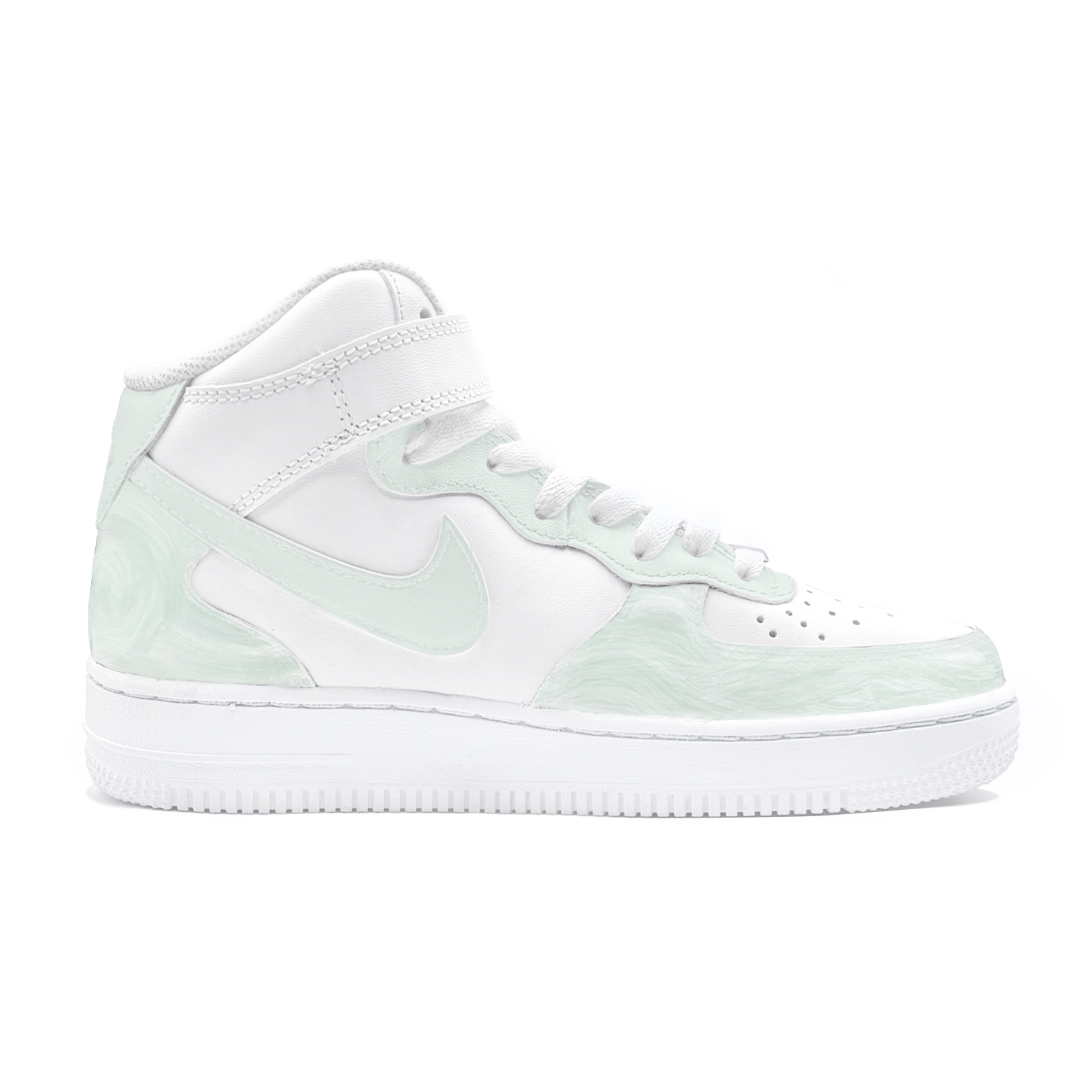 Кроссовки Air Force 1 Shopping Bag, Spring's Eve X New Year's Culture, устойчивые к истиранию, mid top, для скейтбординга Nike, зеленый — фото 4