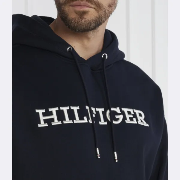 Толстовка классического кроя с вышивкой Monotype Tommy Hilfiger, синий — фото 3