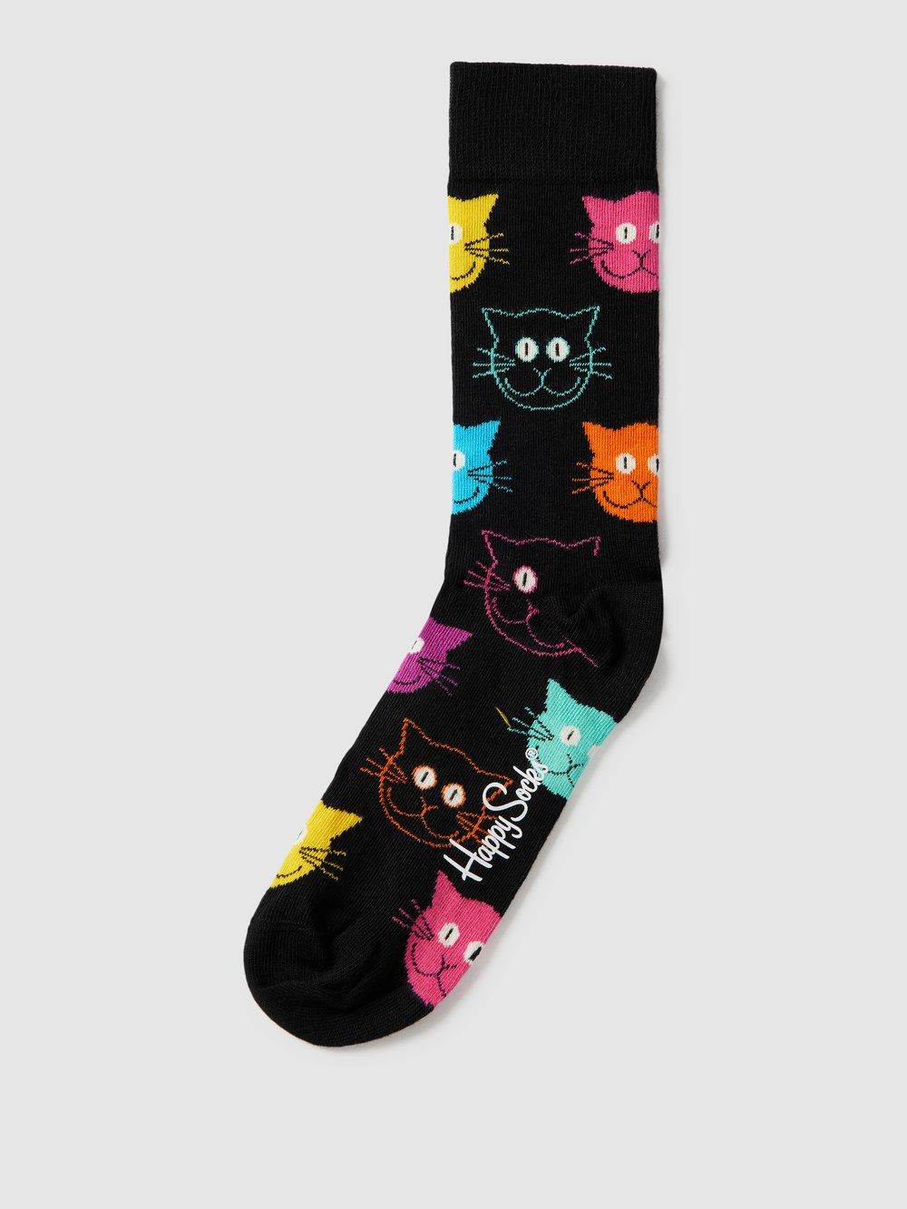 

Носки с узором по всей поверхности, модель «CAT» Happy Socks, черный