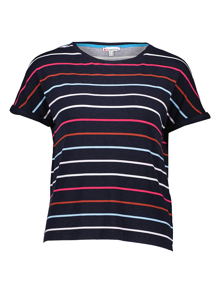 

Street One Футболка темно-синего/красного/белого цвета