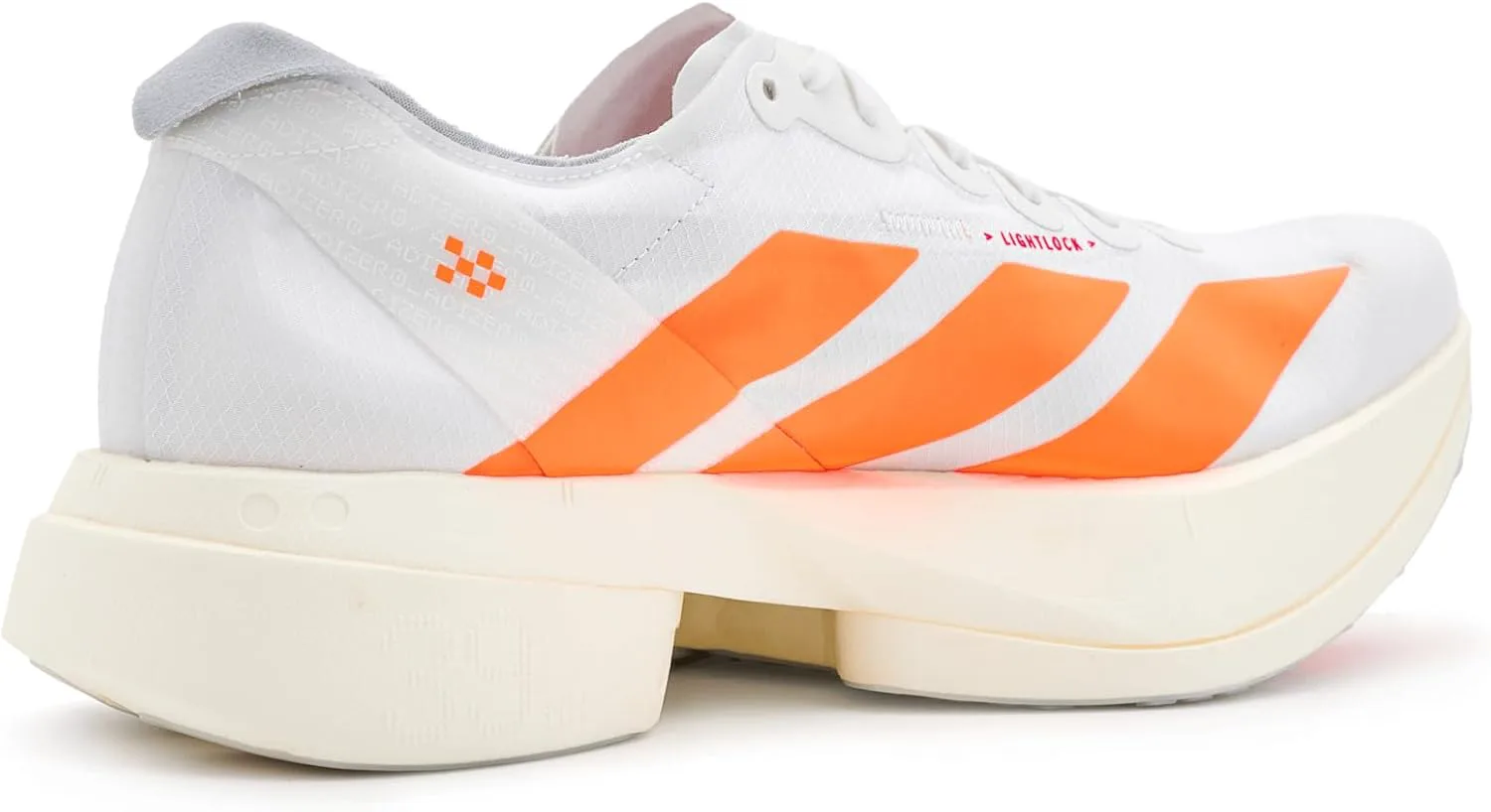 Мужские кроссовки для бега Adidas Adizero Adios Pro 4 - белые, белый/красный — фото 3