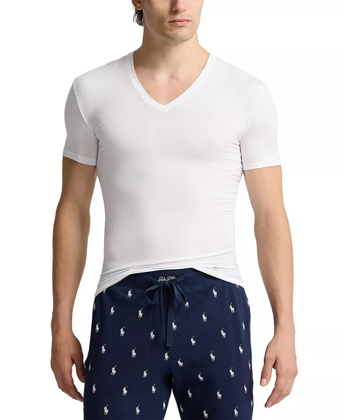 Мужские футболки с V-образным вырезом Perfect Flex, 2 шт Polo Ralph Lauren, белый — фото 2