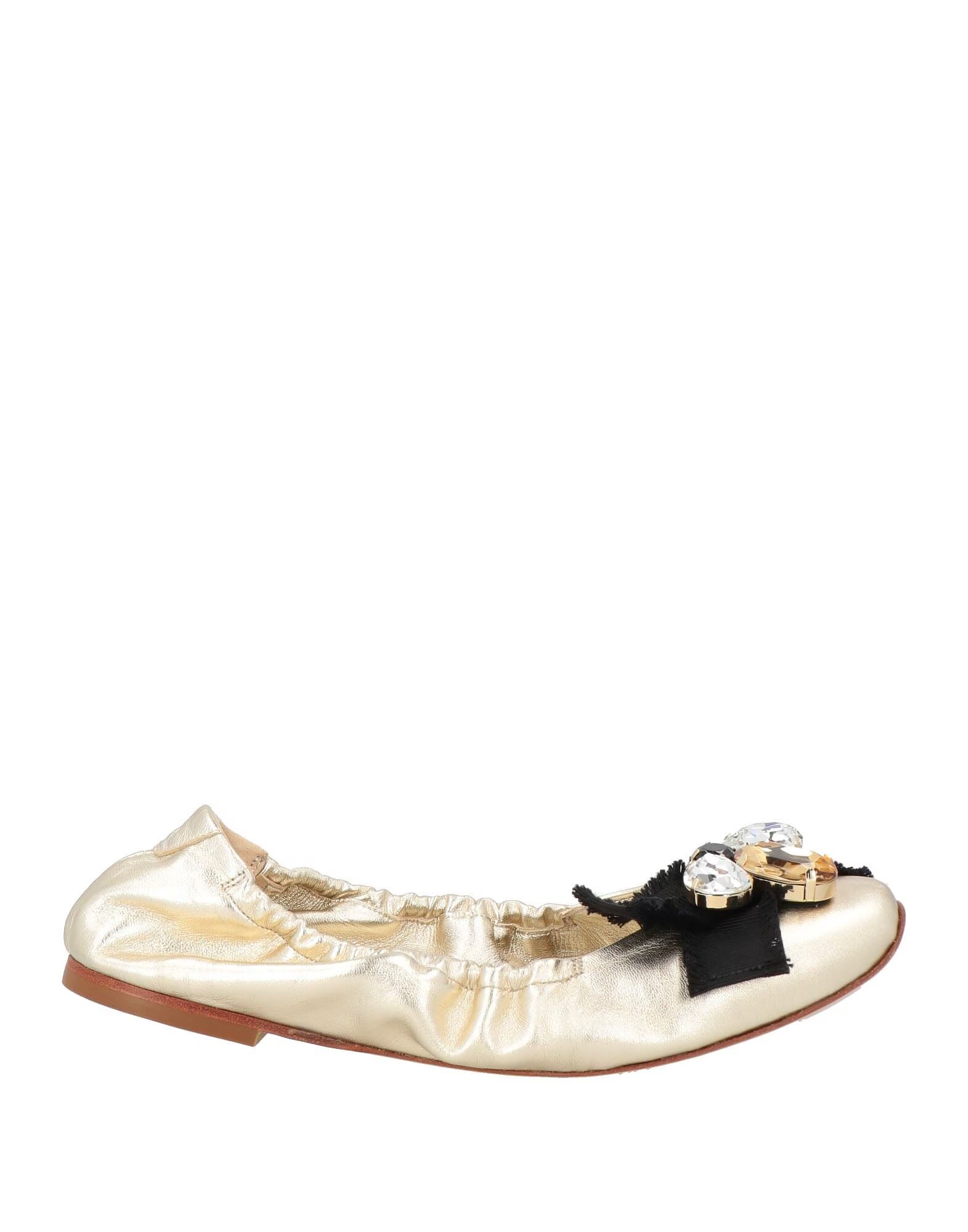 Балетки Casadei, платиновый