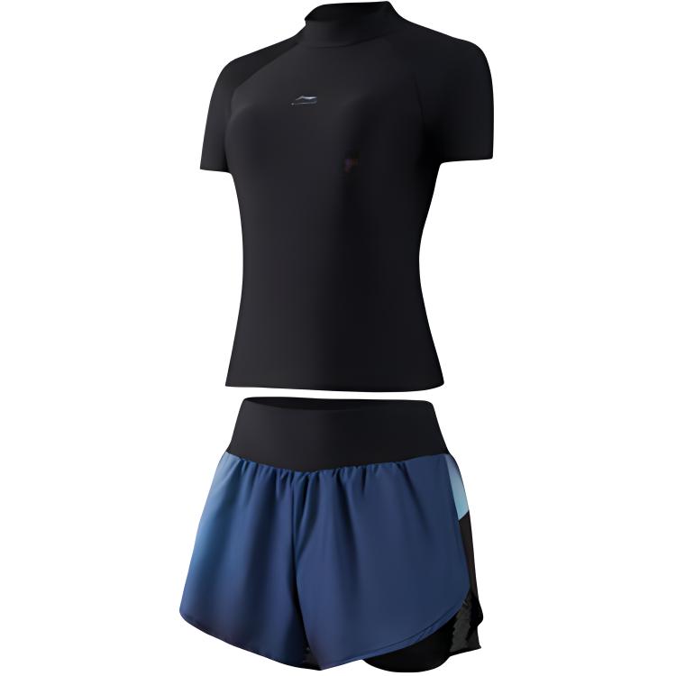 

Купальник раздельный LiNing Two Piece женский черный градиент