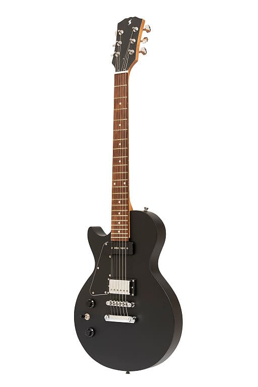 

Электрогитара STAGG Standard Series electric guitar with solid Mahogany body flat top Left Hand Black