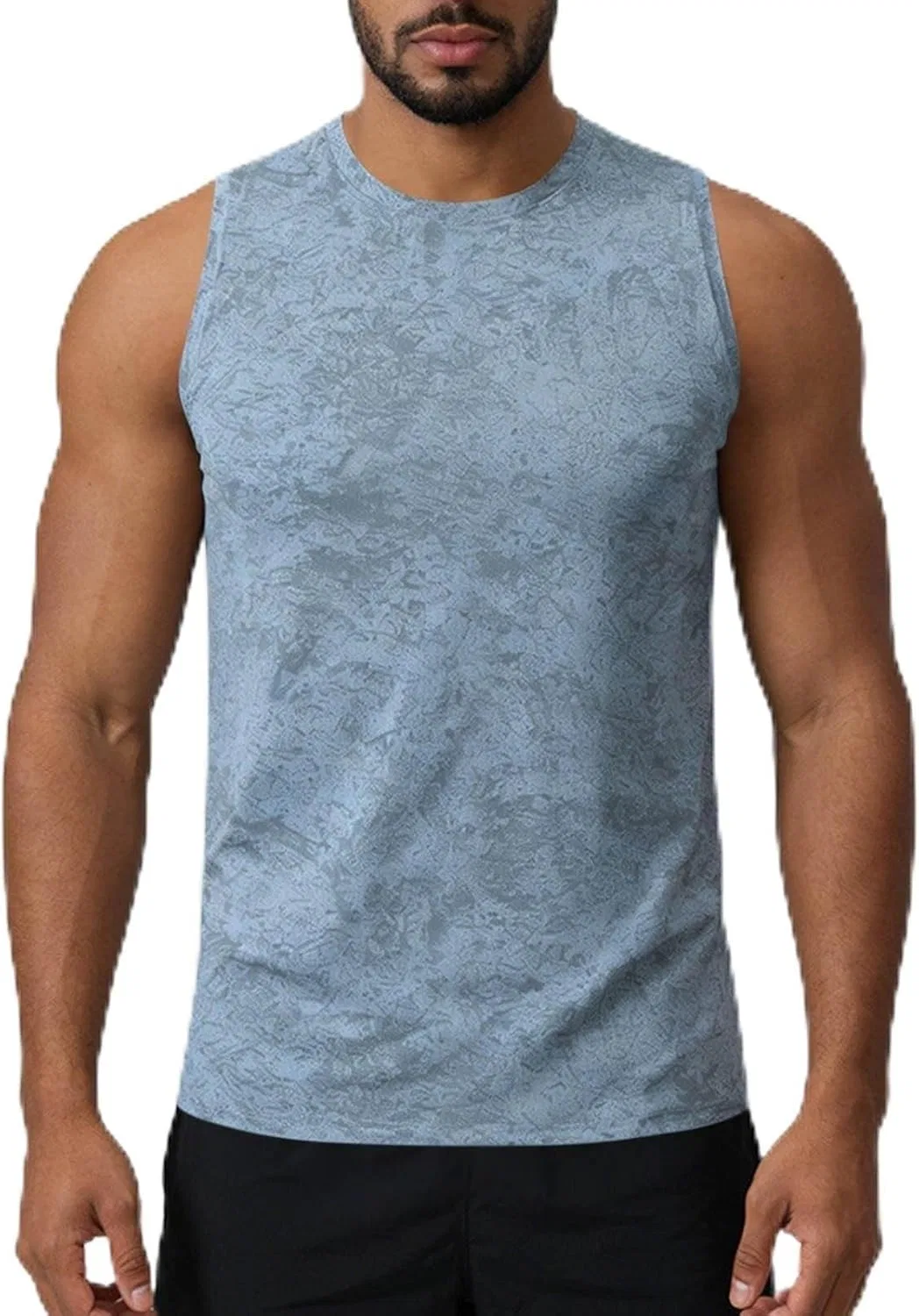 Мужская майка для тренировок, быстросохнущая, Muscle, Blue