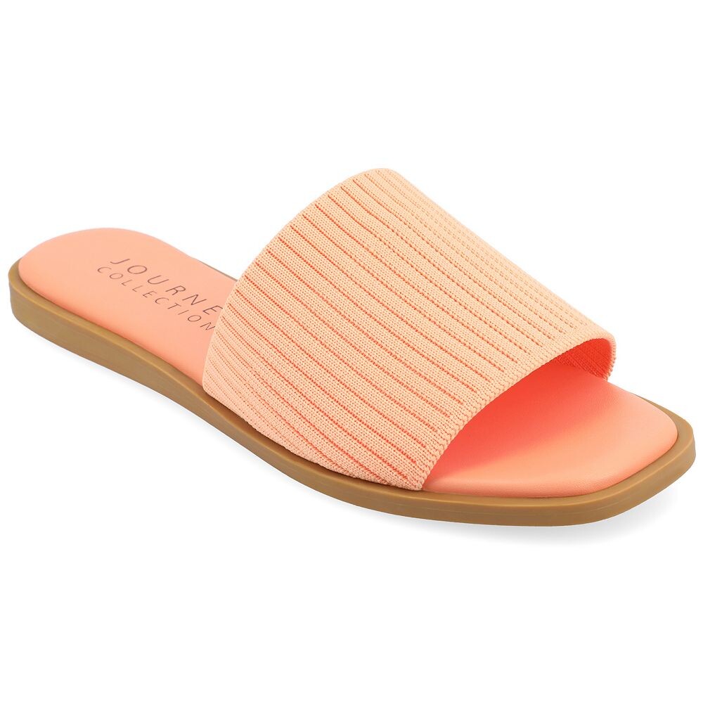

Женские льняные сандалии без шнуровки Journee Collection Prisilla Tru Comfort из пеноматериала, цвет Peach