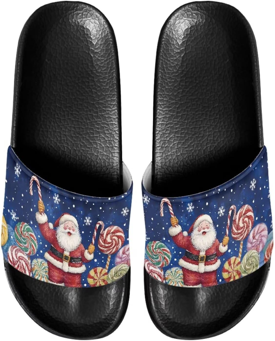 

JUDENTIDOS Милые сланцы с открытым носком, душевые тапочки, противоскользящие, из ЭВА, для дома, для мужчин и женщин, Cute Santa Claus Christmas