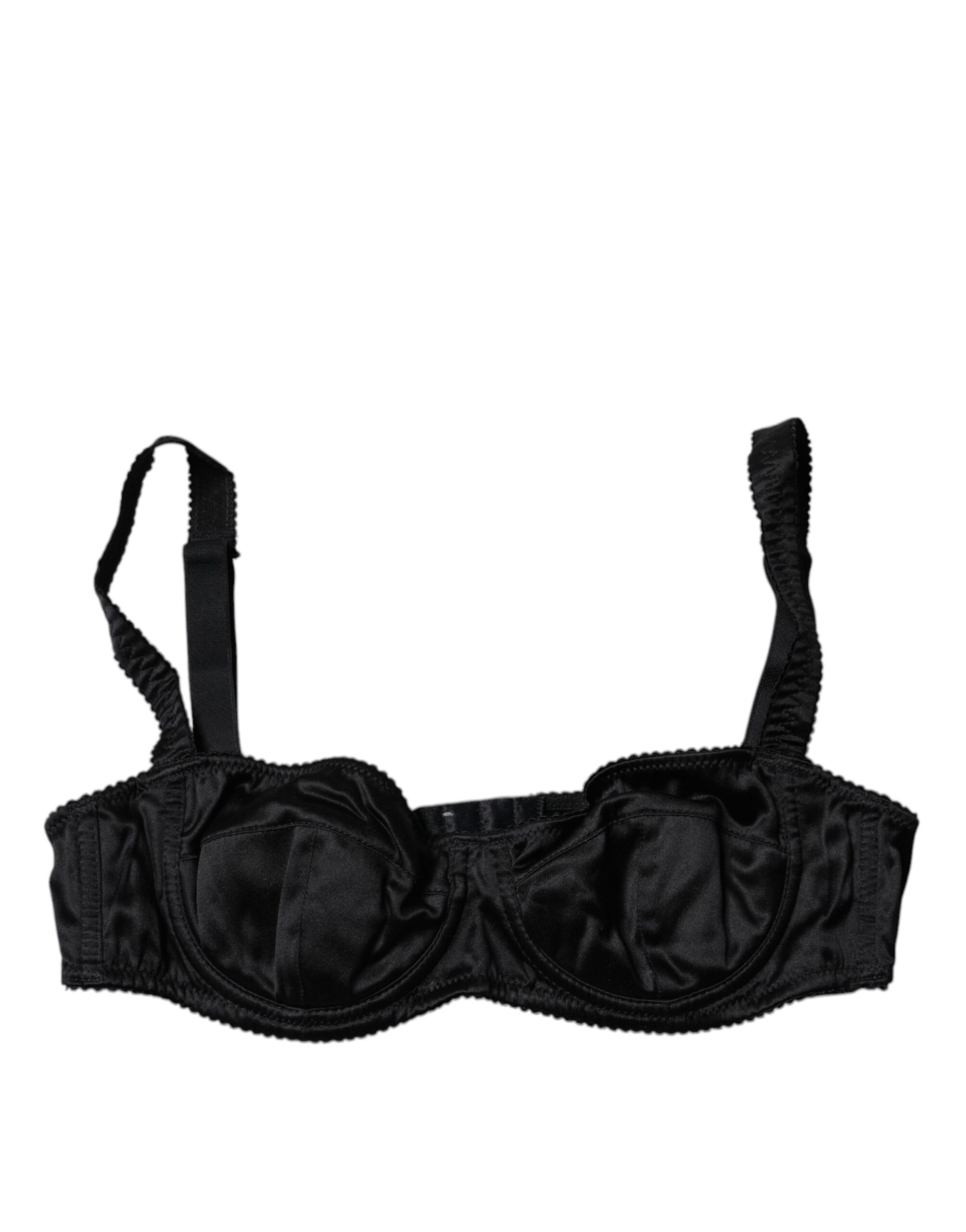 

Черное шелковое эластичное нижнее белье-балконет Dolce & Gabbana