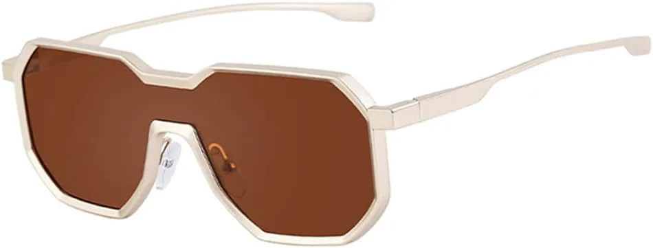 

Солнцезащитные очки UV400 с прозрачным градиентом, цельные, для женщин и мужчин, для бега и занятий спортом на открытом воздухе UYPTK, Matte Golden Brown