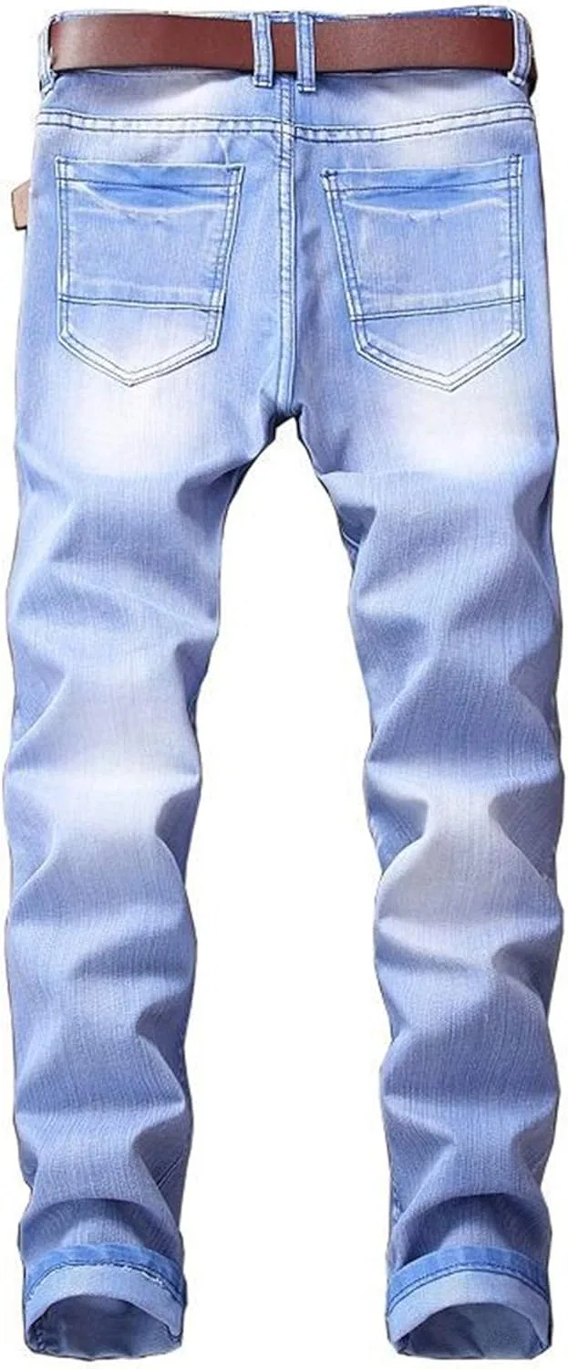 Джинсы Slim Fit с потертостями, синий — фото 2