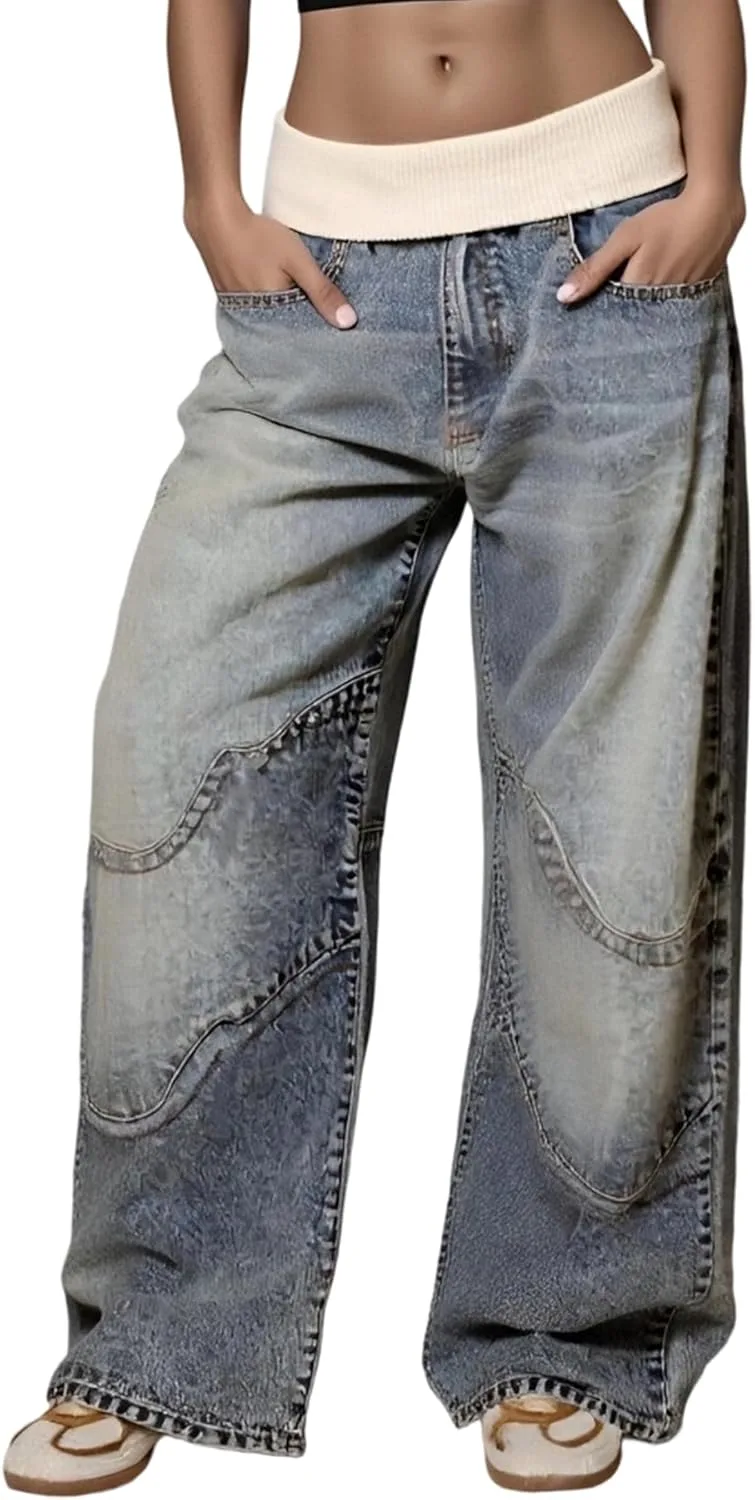 

Женские багги карго джинсы с высокой талией Symina