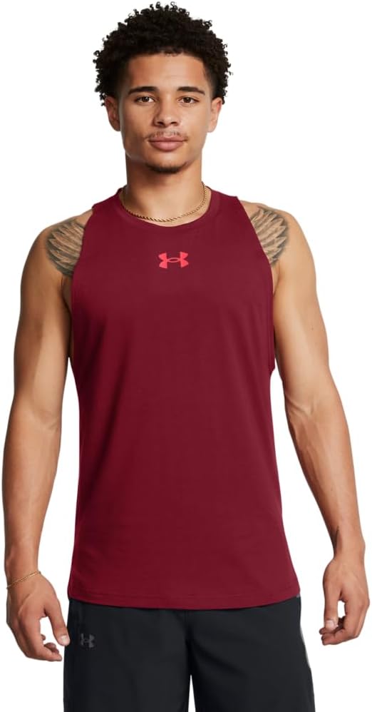 

Under Armour мужская базовая хлопковая майка, (625) Cardinal/Racer Red