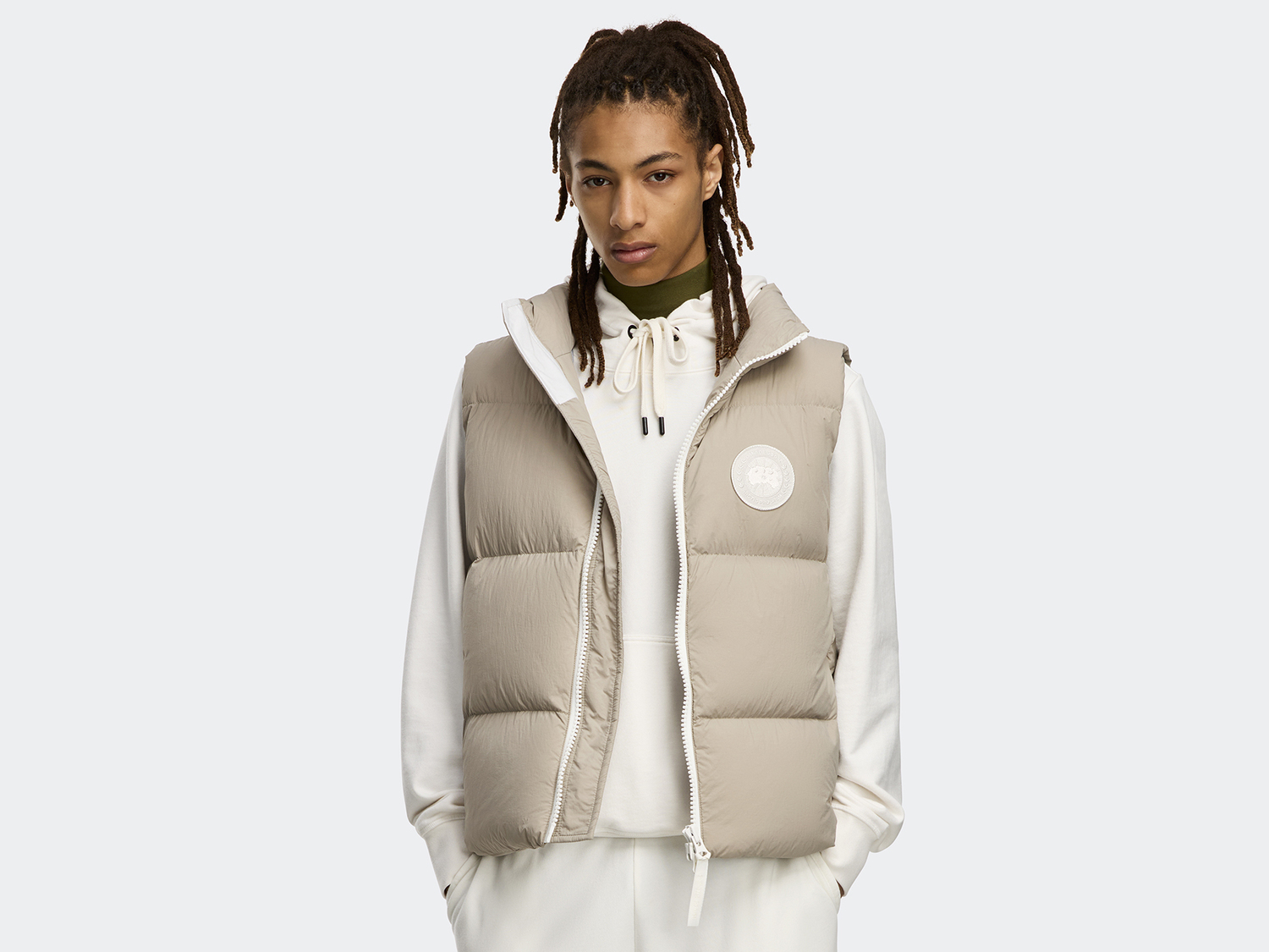 

Пуховой жилет Canada Goose Lawrence White Disc, Limestone
