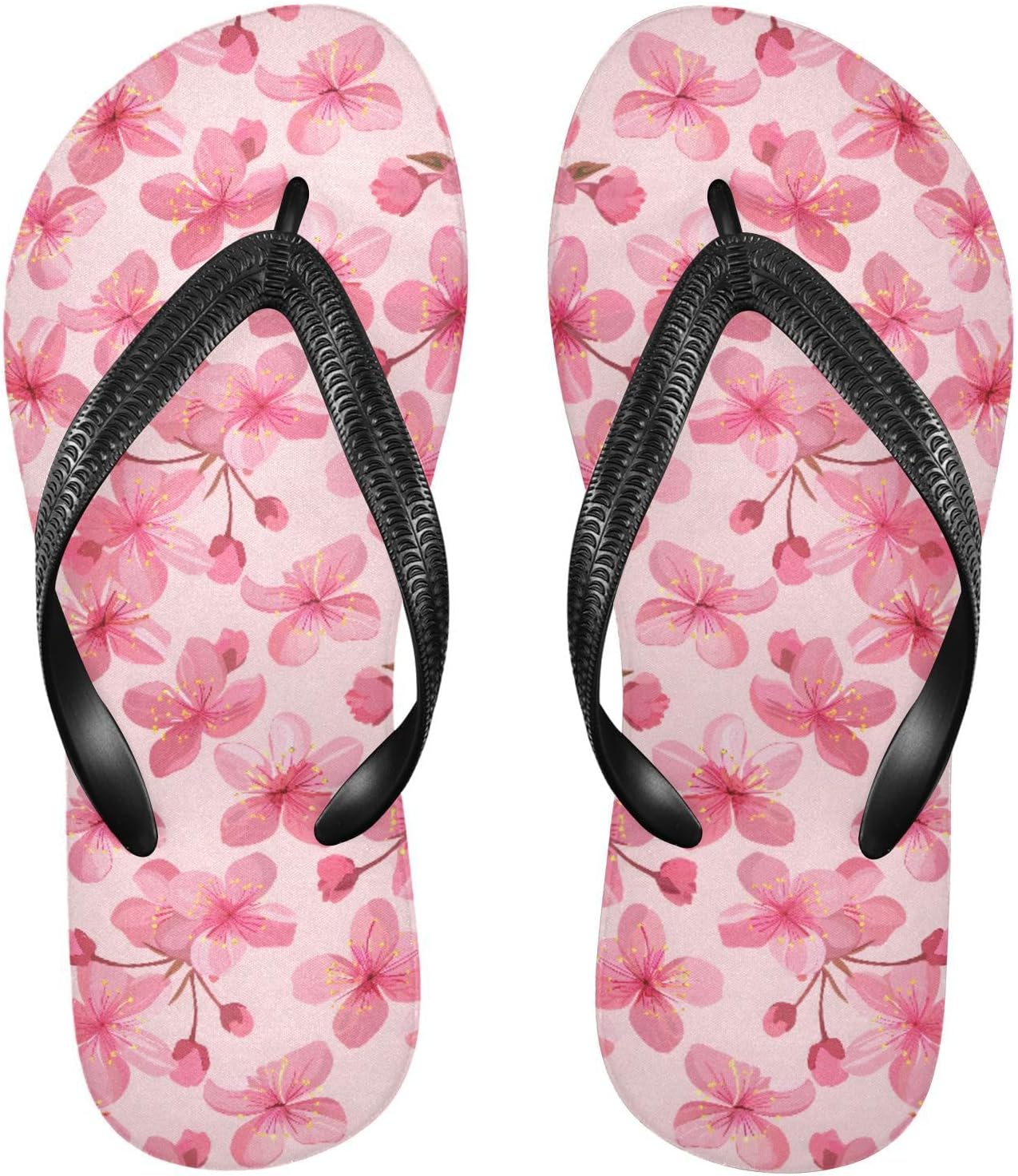 

Шлепанцы MNSRUU для женщин и мужчин, с цветочным рисунком и бабочками, женские сандалии, мужские сандалии, тапочки для душа, летние нескользящие шлепанцы для плавания, пляжа и ванной комнаты, размер XS, Cherry A8332