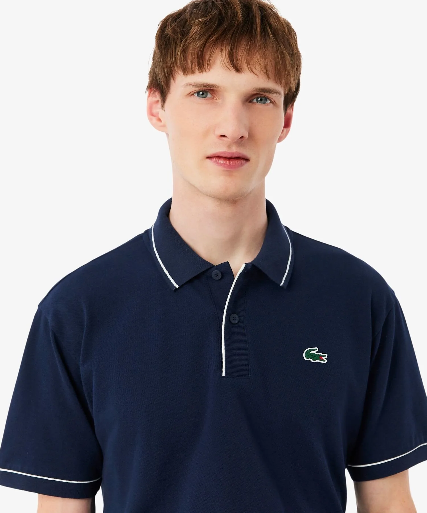 Поло-рубашка LACOSTE с терморегуляцией, Navy — фото 2