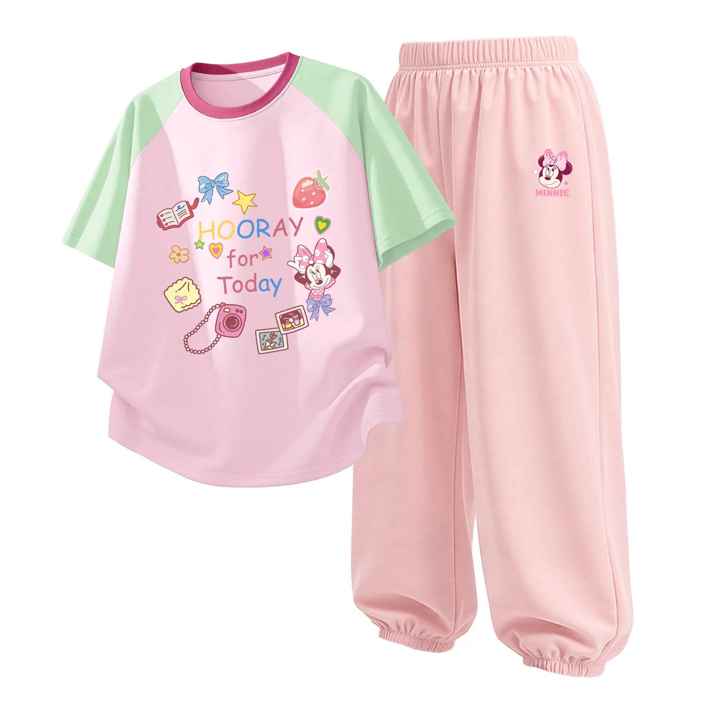 Детский спортивный костюм Casual Sportswear 2 Piece Set Disney, Di Light Flower Sky Blue+Di Charming Nini K Glacier Gray — фото 4