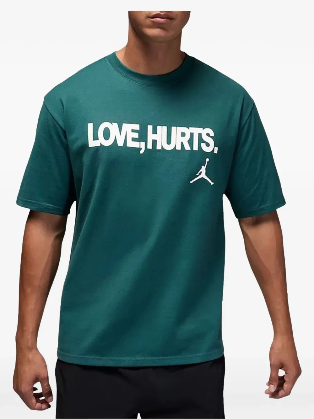 Футболка с надписью "X jalen hurts jumpman" Jordan, зеленый