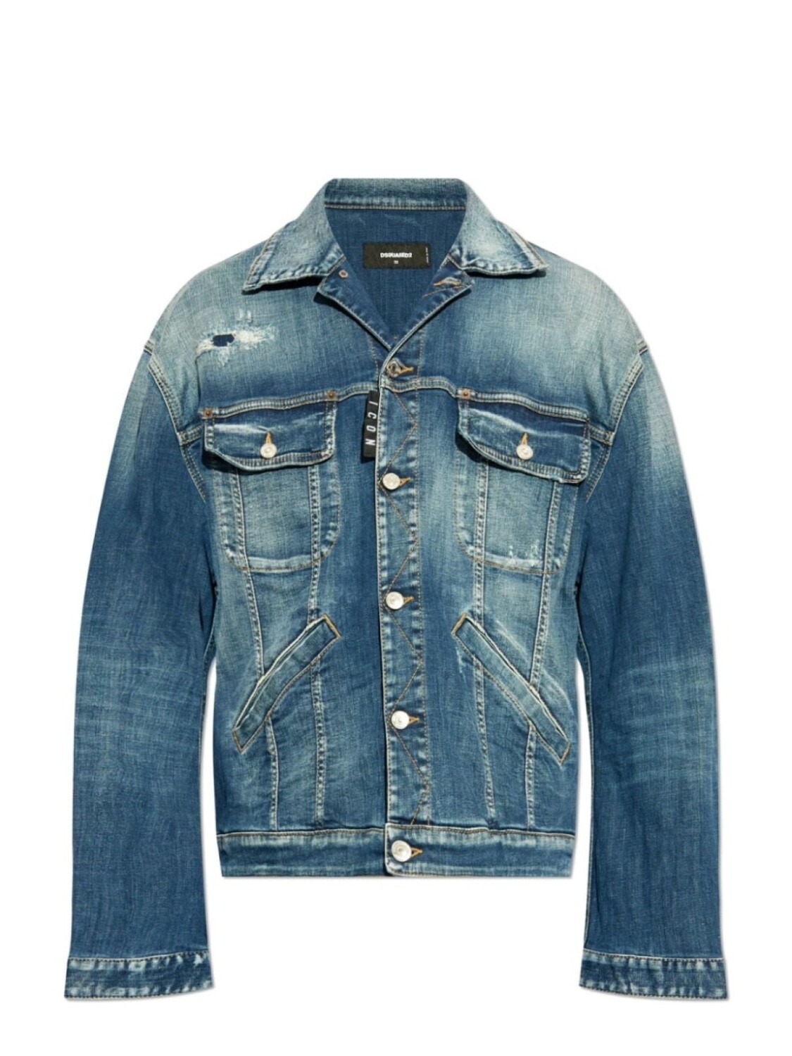 

Dsquared2 dSQUARED2 джинсовая куртка с потертостями, синий