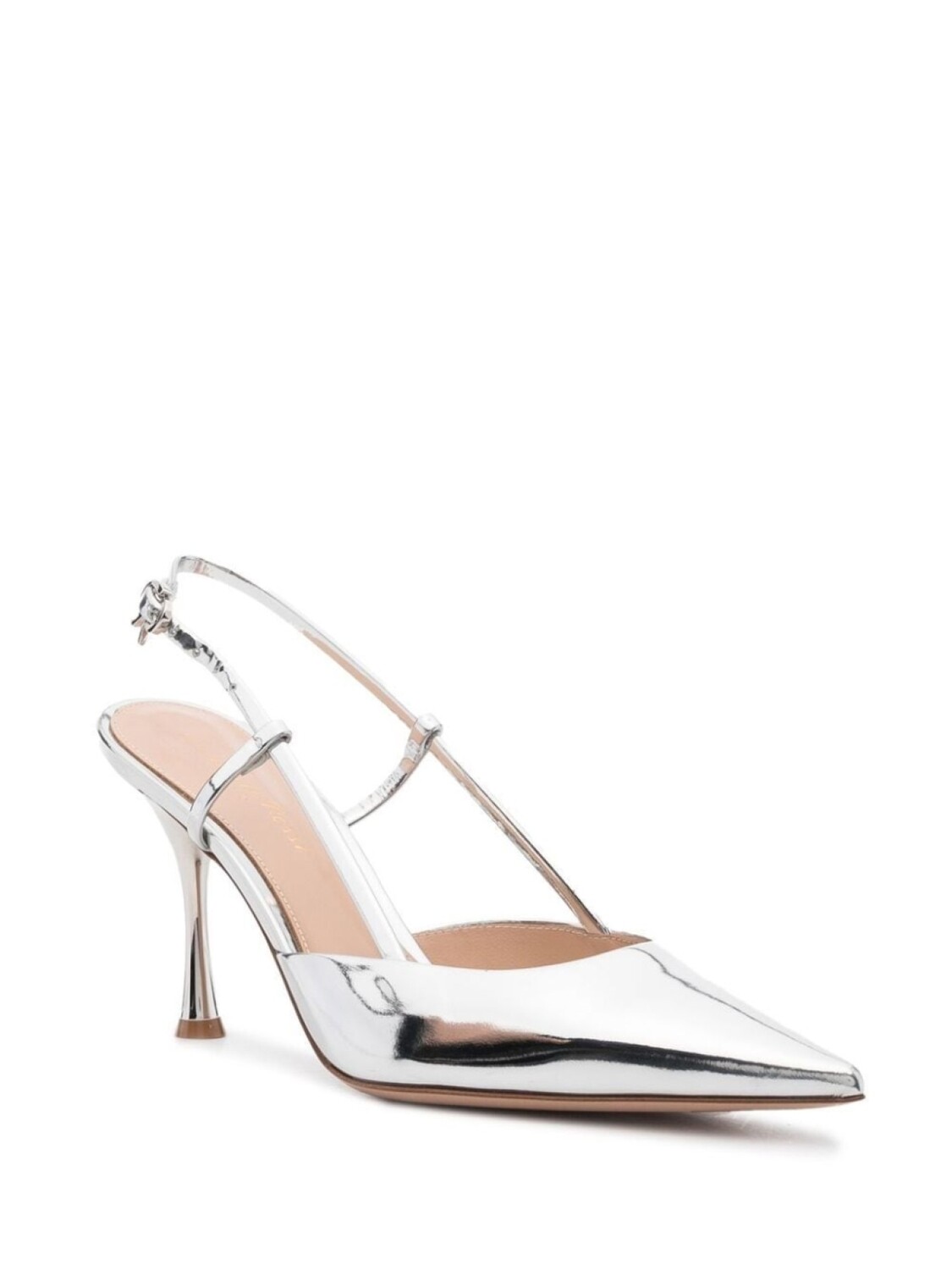 Gianvito Rossi туфли Ribbon 85 с ремешком на пятке, серебристый — фото 2