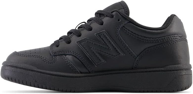 Детские кроссовки New Balance 480 V1 на шнуровке для мальчиков, черный — фото 2