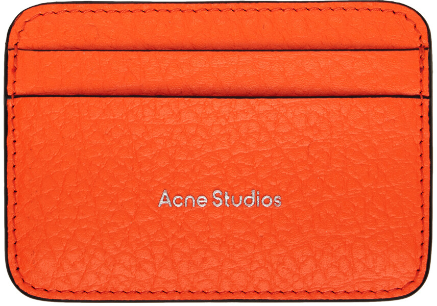 

Визитница из оранжевой кожи Acne Studios