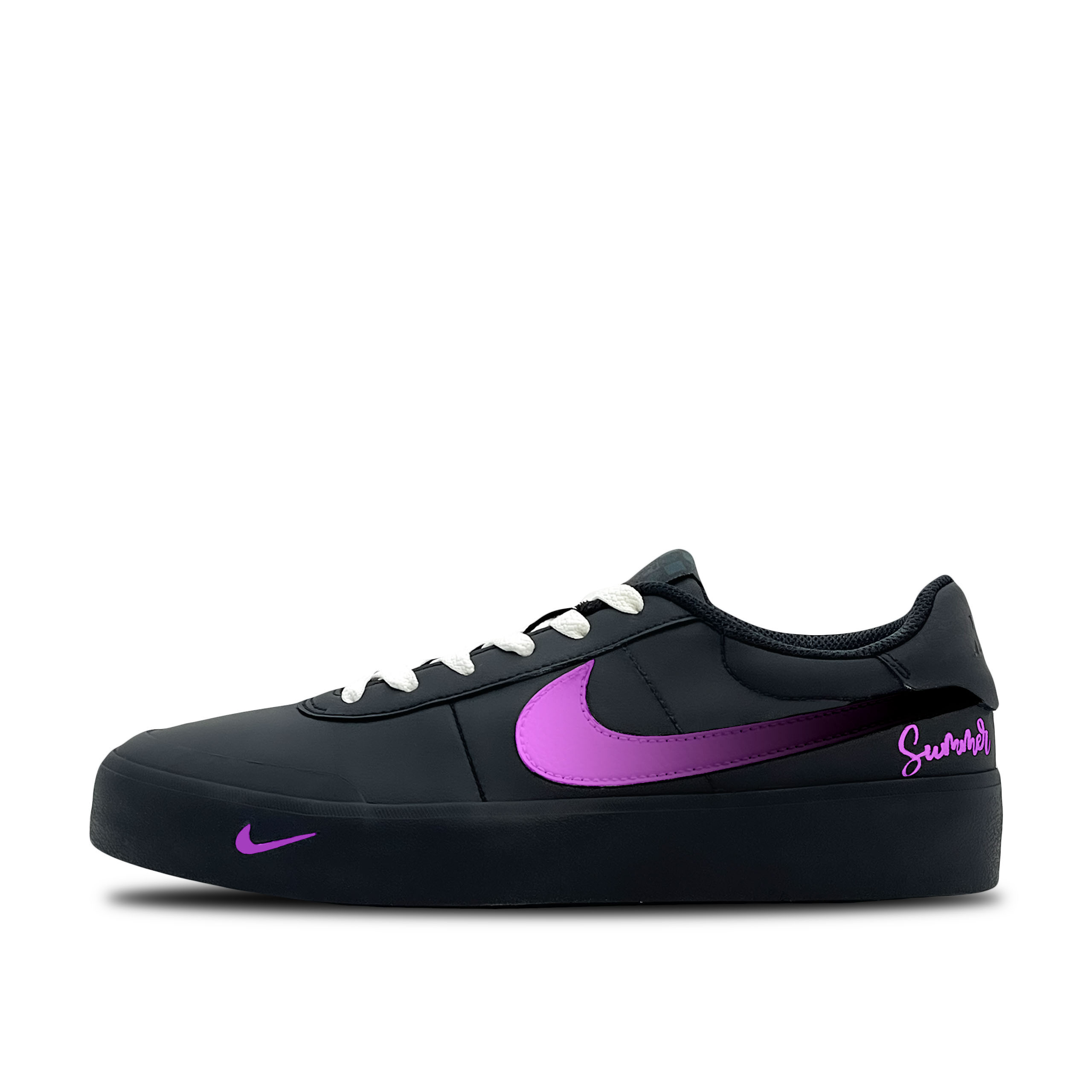 

Nike Кроссовки Court Shot Purple Shadow Pursues Light, износостойкие, низкие, для скейтбординга, мужские, черные