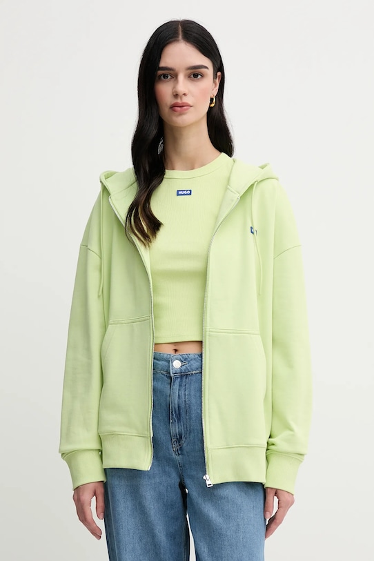 

Хлопковая толстовка Hugo Blue, зеленый
