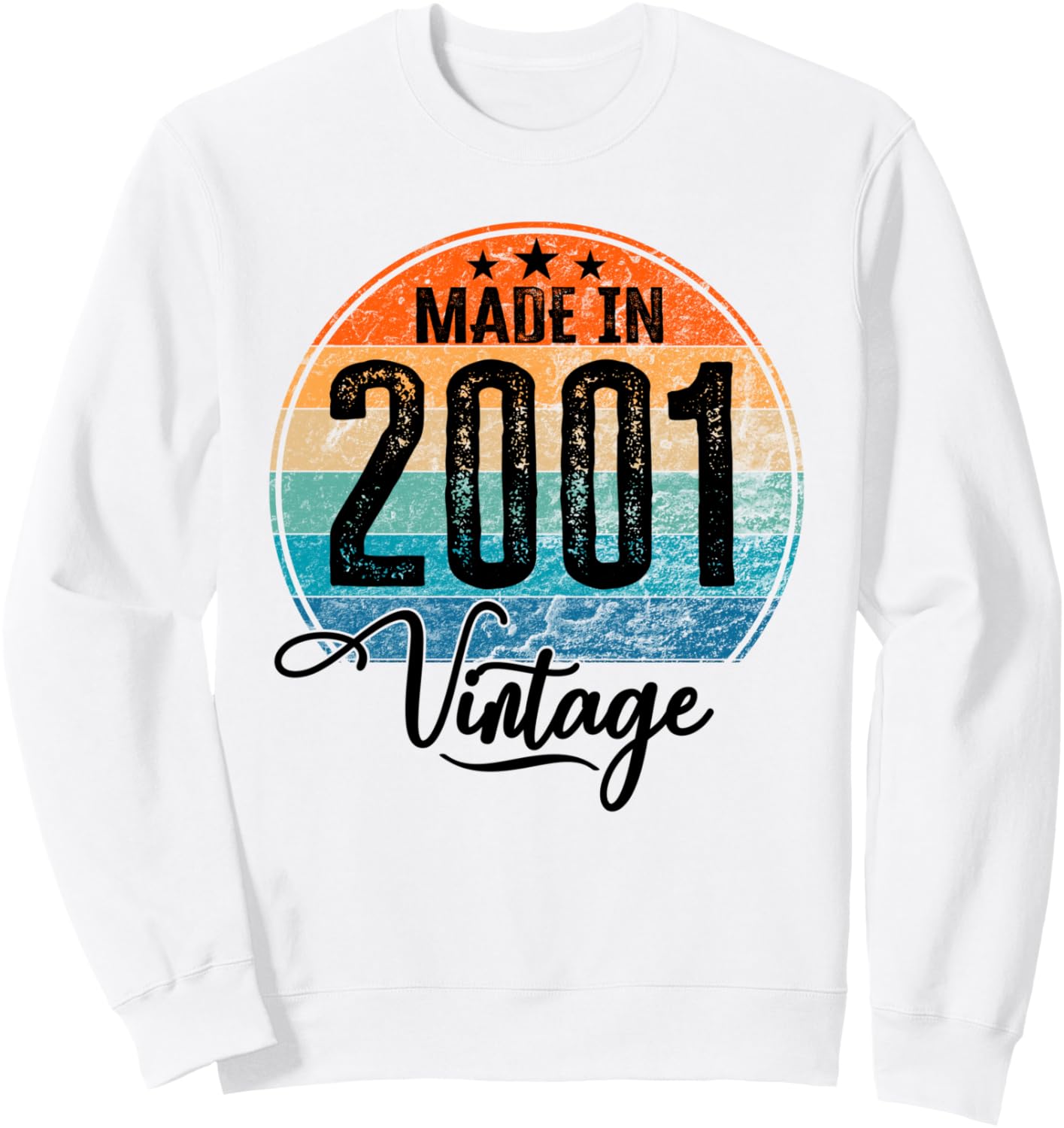 

Винтажная толстовка на день рождения 2001 года Kattos - Happy Birthday 2001, белый