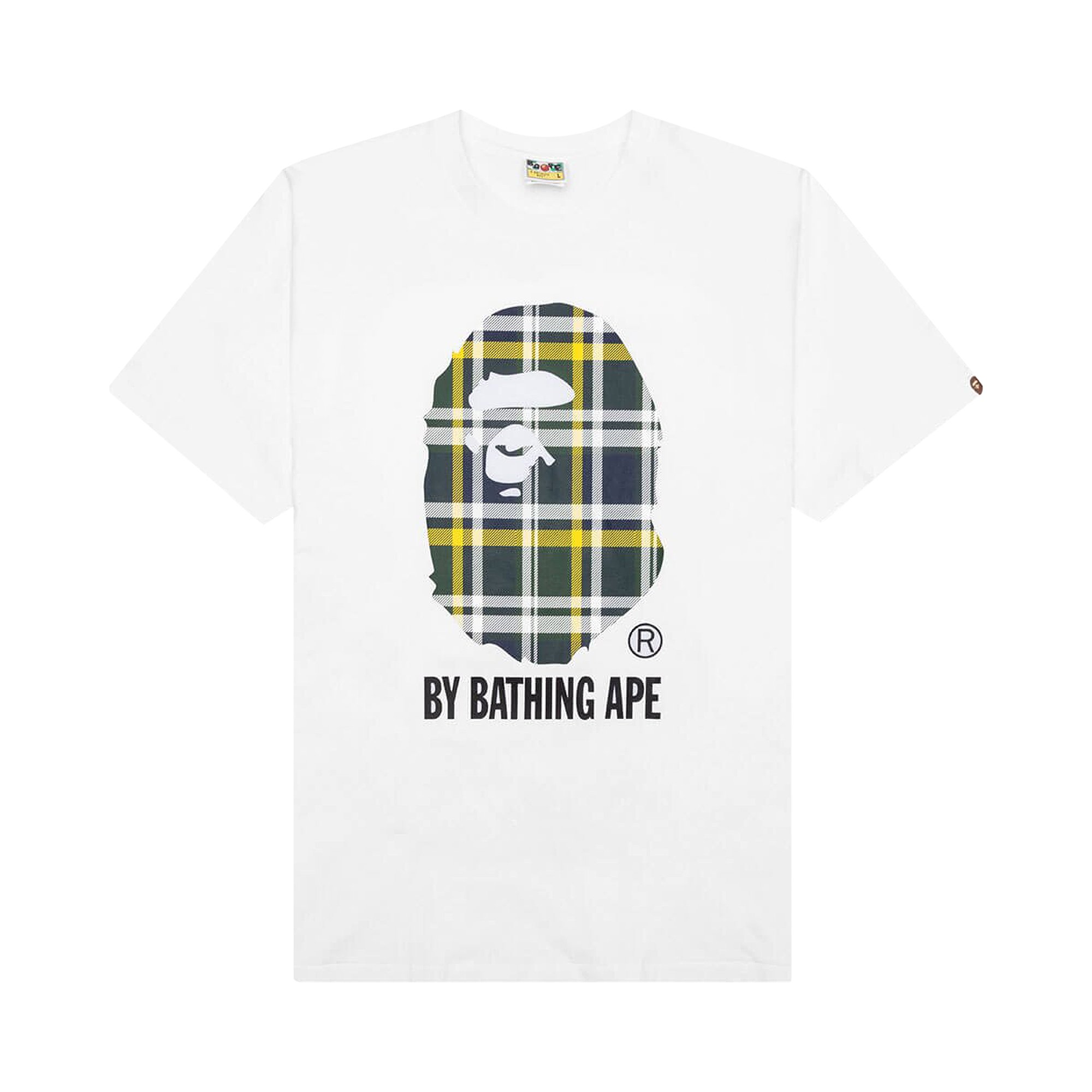 

Футболка BAPE Check By Bathing Ape, цвет Белый/Зеленый