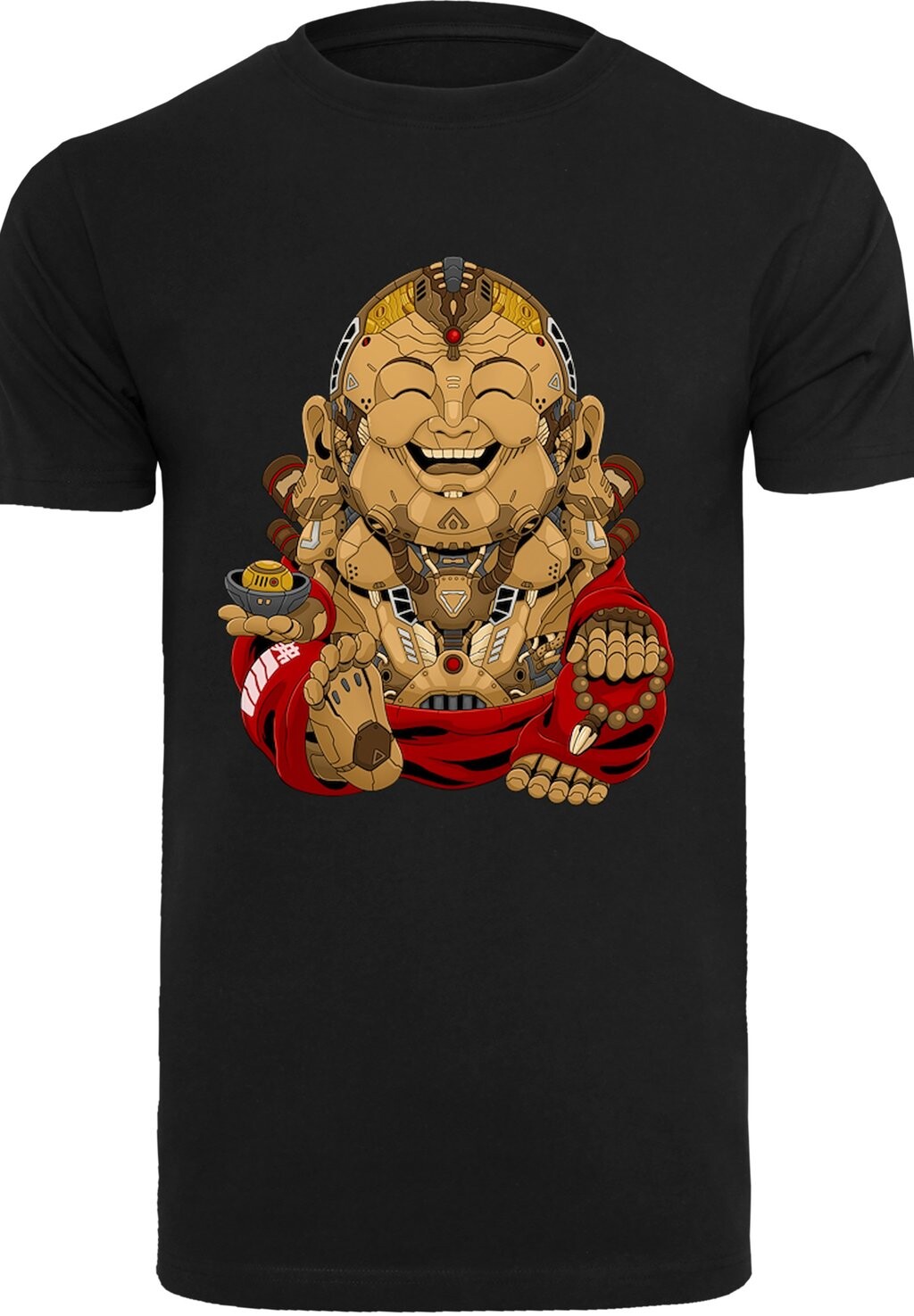 

Футболка с принтом HAPPY CYBER BUDDHA F4NT4STIC, черный