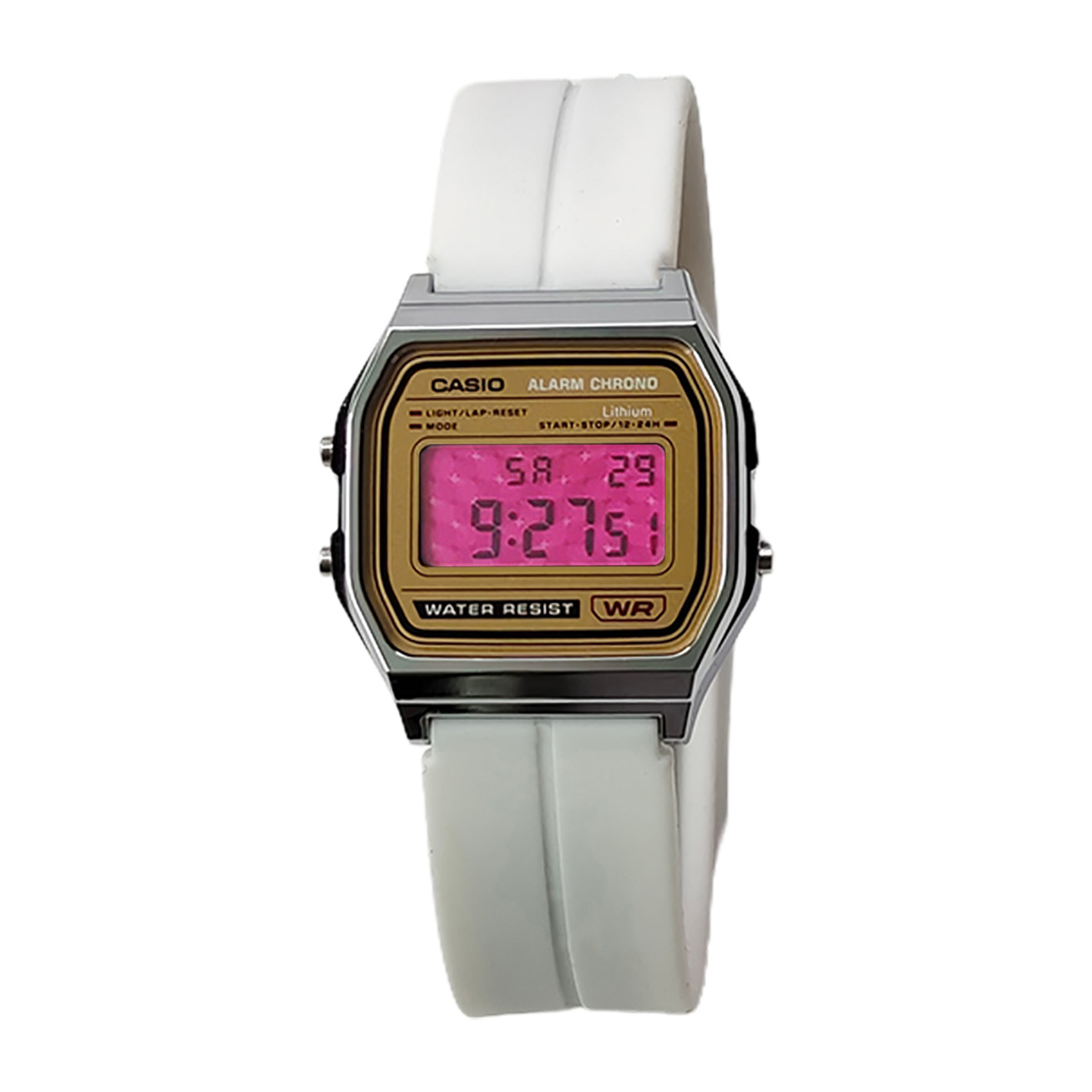 

CASIO Часы Retrofit Series Electronic Movement Silicone Strap Watch Women's Watch Gold Dial
