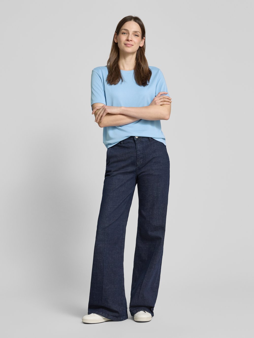 

Футболка свободного кроя из модальной смеси Tom Tailor Denim, светло-голубой