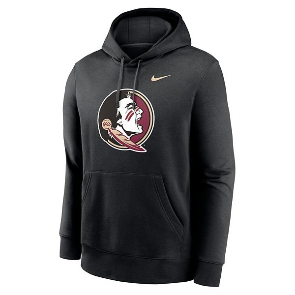 Мужская черная толстовка с капюшоном Florida State Seminoles Primetime Evergreen Club Fleece Nike — фото 3