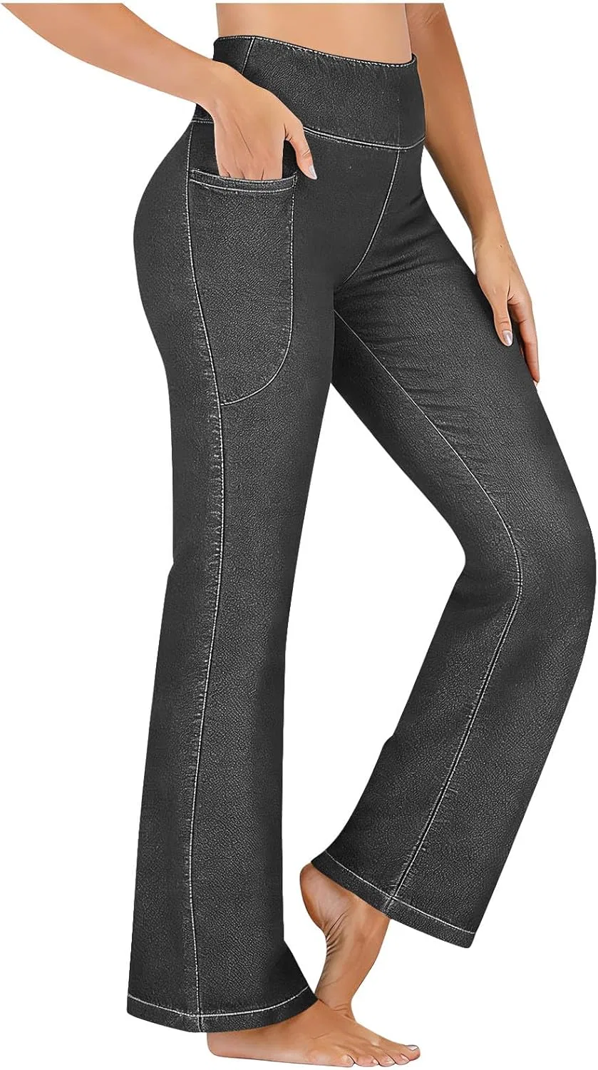 Трек pants джинсы клеш, темно-серый