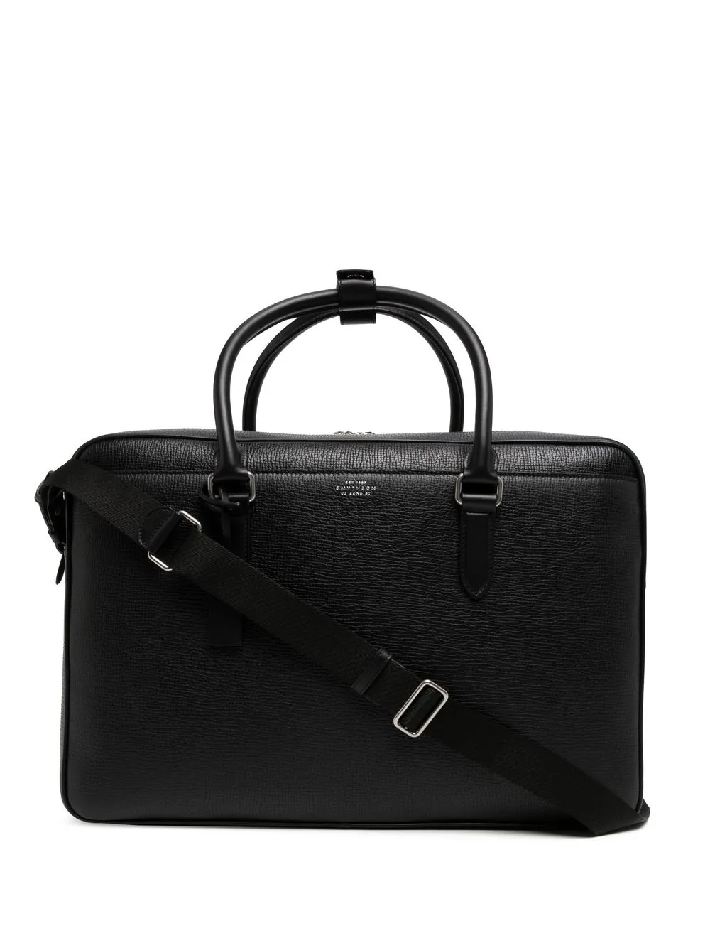 

Дорожная сумка с логотипом Smythson, черный