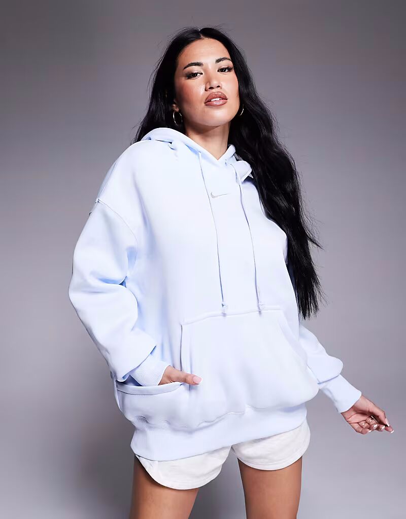

Толстовка свободного кроя Nike Phoenix Fleece светло-голубого цвета