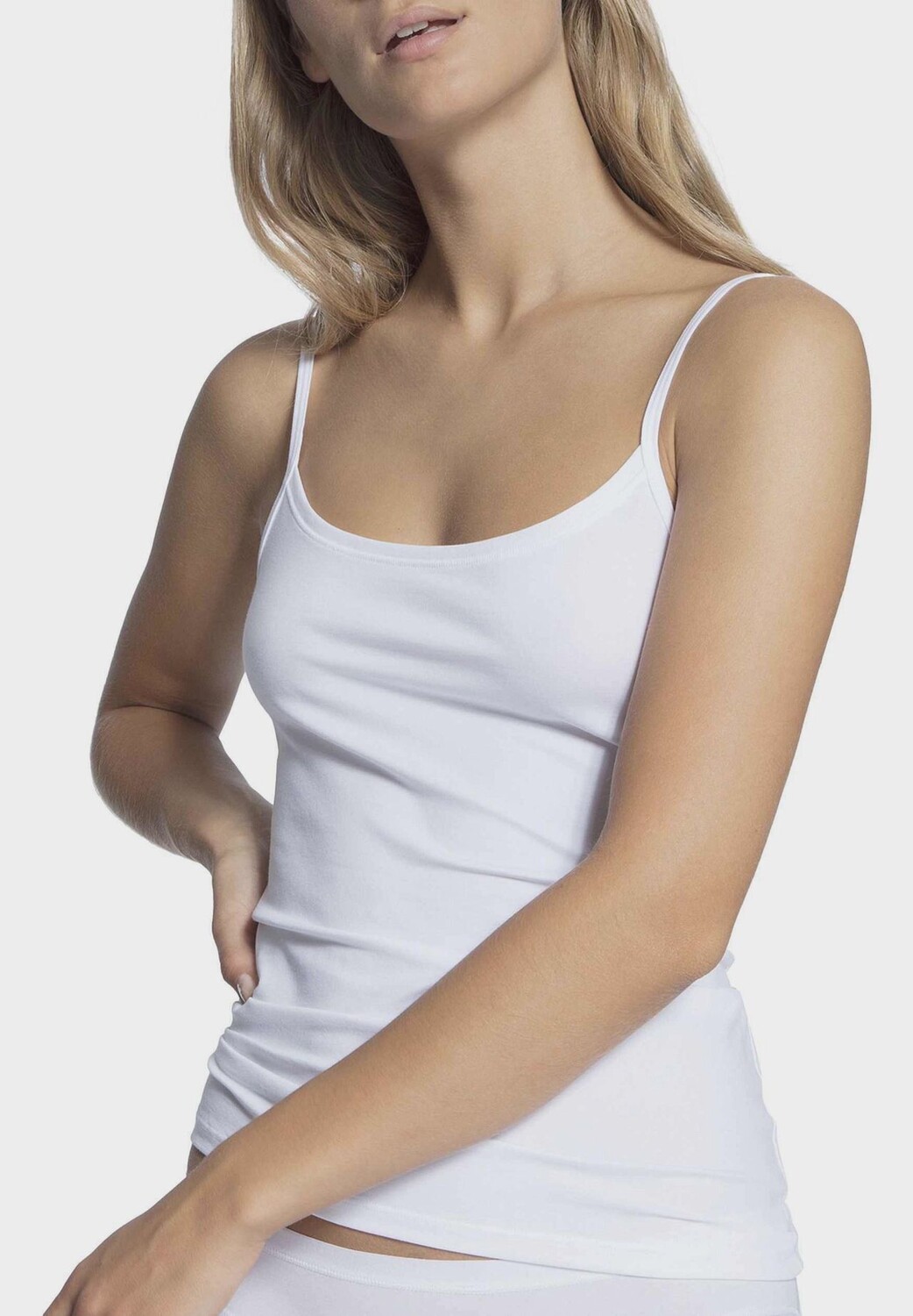 

Женская майка на тонких бретельках Natural Comfort CALIDA, белый
