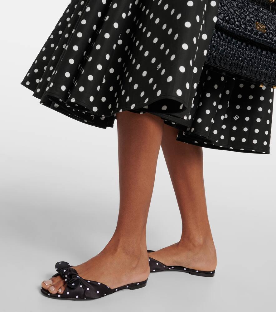 Сатиновые мюли в горошек Dolce&Gabbana, Pois Picc 0,5 F.Nero — фото 4