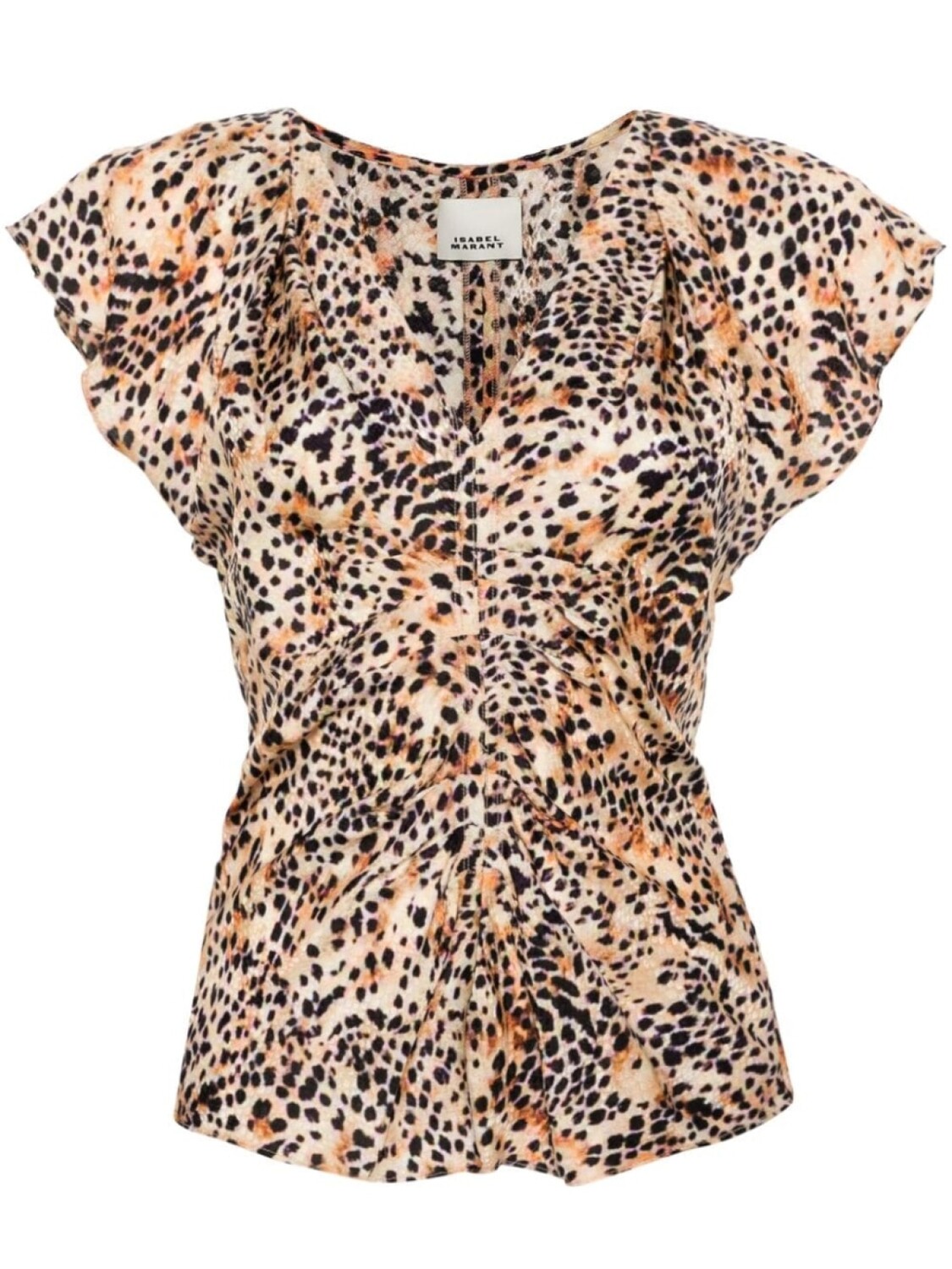 

ISABEL MARANT шелковая блузка Lonea, нейтральный цвет