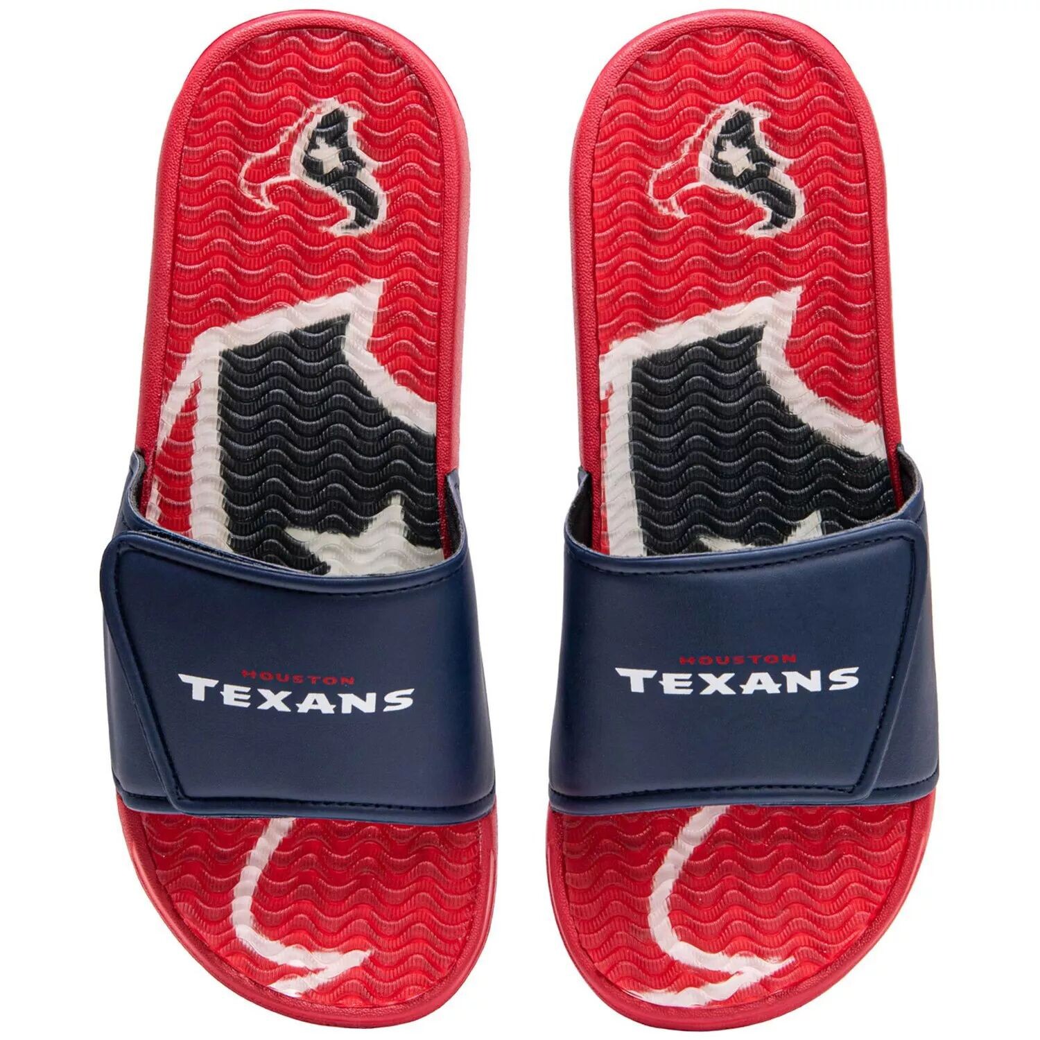 

Мужские гелевые шлепанцы FOCO Houston Texans Wordmark