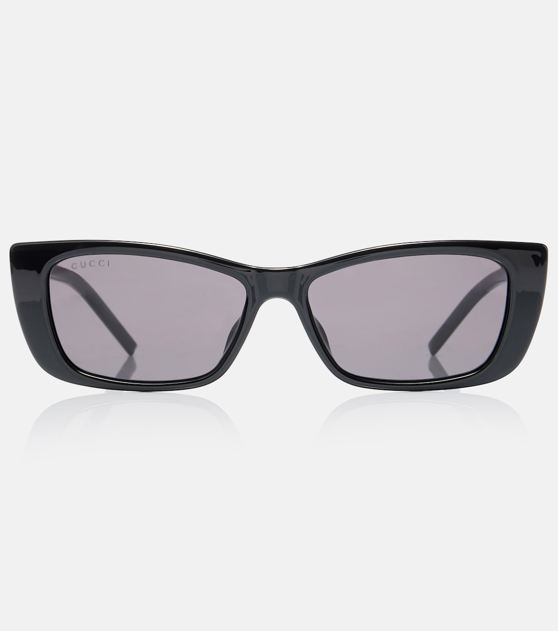 

Прямоугольные солнцезащитные очки с логотипом Gucci, Black-Black-Grey
