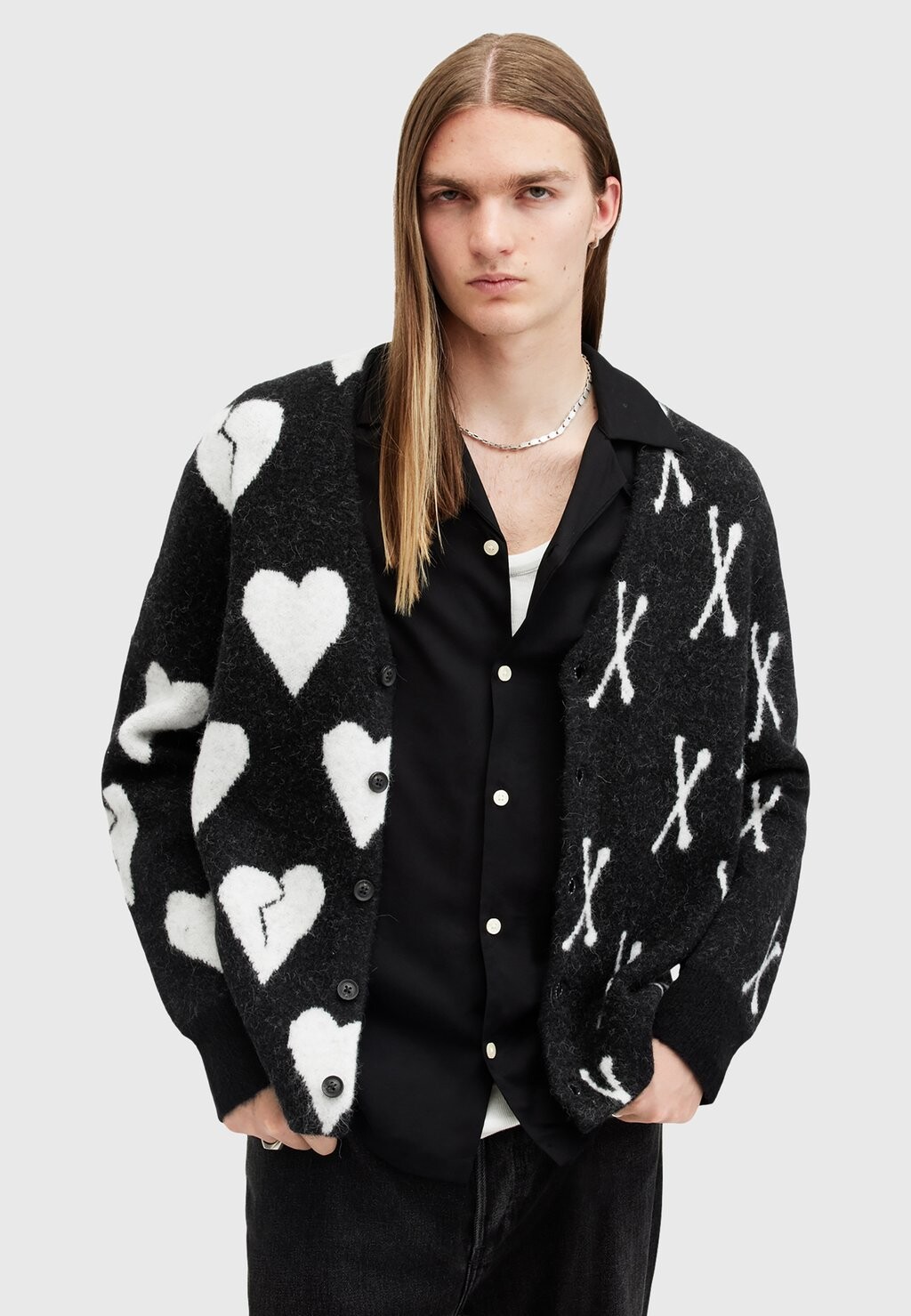 

Кардиган BONEBREAK AllSaints, черный