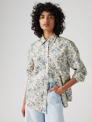 

Рубашка в стиле вестерн Теодора Levi's, цвет Ophelia Floral Blue